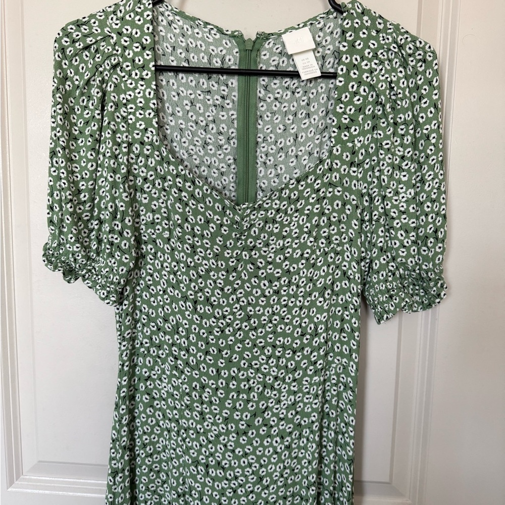 Green Floral Dress